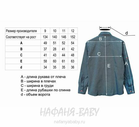 Подростковая рубашка NORMANI, купить в интернет магазине Нафаня. арт: 411-3.