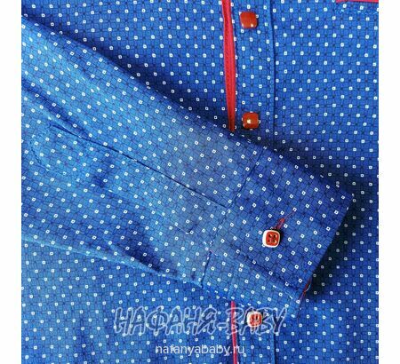 Подростковая рубашка NORMANI арт: 411-3, 5-9 лет, 10-15 лет, цвет темно-синий с бордовым, оптом Турция