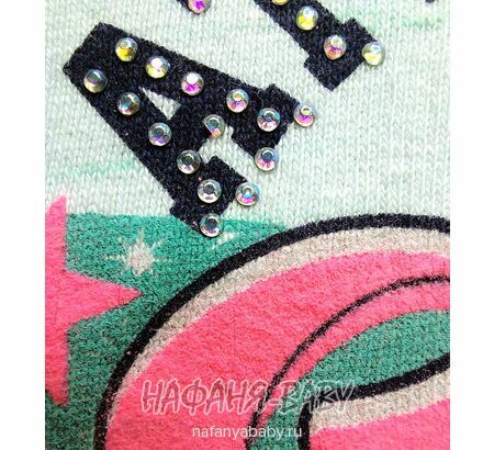 Свитшот для девочки NARMINI Турция арт. 4451 2-3 года, цвет св.зеленый меланж