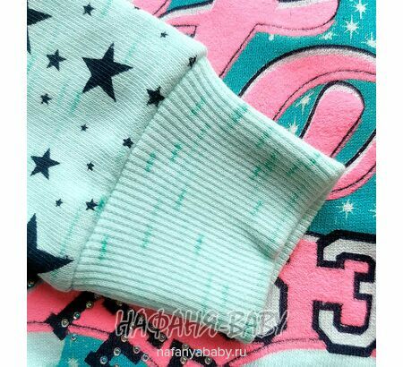 Свитшот для девочки NARMINI Турция арт. 4451 2-3 года, цвет св.зеленый меланж