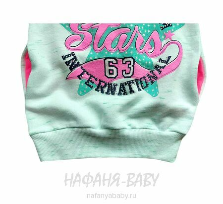 Свитшот для девочки NARMINI Турция арт. 4451 2-3 года, цвет св.зеленый меланж