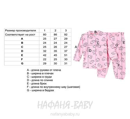 Детский костюм (кофта + брючки) CRN арт. 4705, от 1 до 3 лет, цвет голубой, оптом Турция