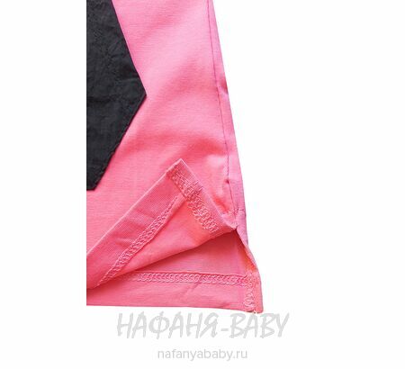 Костюм (туника + лосины) SMILE арт: 5052, 5-9 лет, цвет розовый, оптом Турция