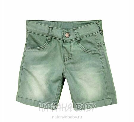 Детский костюм (поло + шорты) YTM арт. 510 от 1 до 4 лет, цвет белый с хаки, оптом Турция