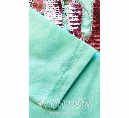 Детский лонгслив с паетками NARMINI арт: 5717, 5-9 лет, 1-4 года, цвет аквамариновый, оптом Турция