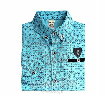 Детская рубашка с длинным рукавом WAXMEN, купить в интернет магазине Нафаня. арт: 5123, цвет голубой