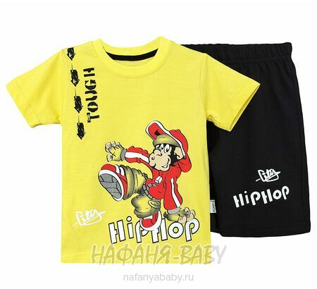 Детский костюм (футболка+шорты) MIXIMA арт: 5150, 1-4 года, 5-9 лет, цвет желтый, оптом Турция