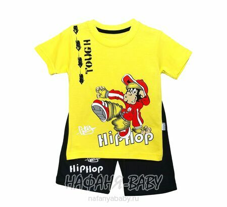 Детский костюм (футболка+шорты) MIXIMA арт: 5150, 1-4 года, 5-9 лет, цвет желтый, оптом Турция