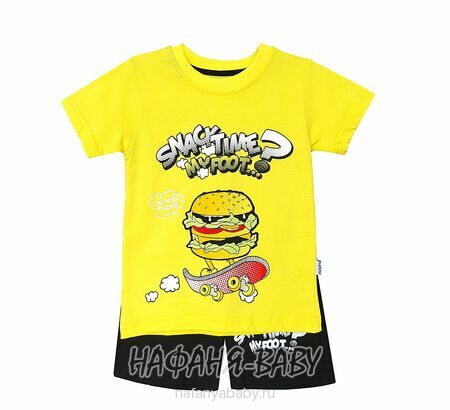 Детский костюм (футболка+шорты) MIXIMA арт: 5151, 1-4 года, 5-9 лет, цвет желтый, оптом Турция