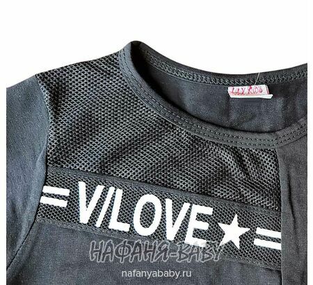 Платье-туника LILY Kids арт: 5159, 10-15 лет, 5-9 лет, цвет черный, оптом Турция