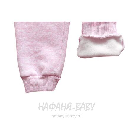 Теплый костюм (свитшот + брюки) Miss Melinda арт: 5202, 1-4 года, 5-9 лет, цвет розовый меланж, оптом Турция