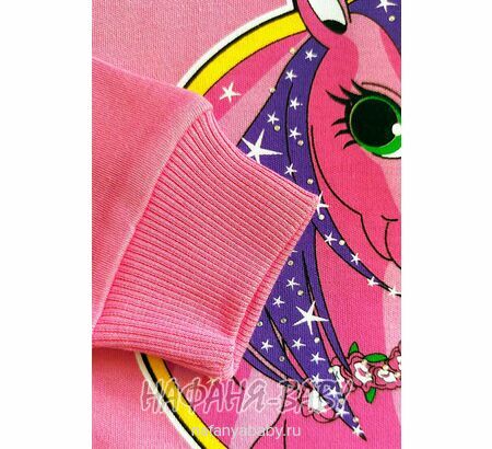 Детский лонгслив с принтом UNRULY, купить в интернет магазине Нафаня. арт: 5468, цвет розовый