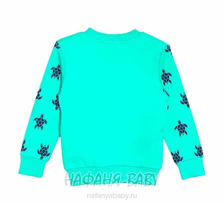 Свитшот ЧЕРЕПАХА UNRULY арт: 5816 для мальчика 2-5 лет, цвет бирюзовый, оптом Турция