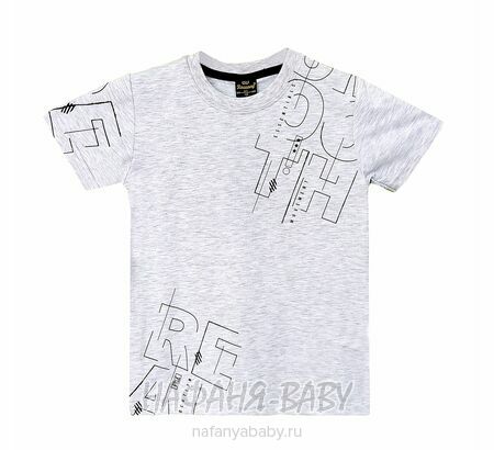 Детская футболка RCW арт. 5824, 5-8 лет, цвет серый меланж, оптом Турция