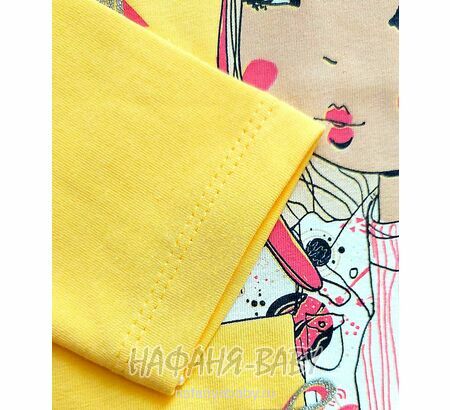 Купить утепленную водолазку NARMINI арт: 5828 для девочки 2-5 лет, цвет желтый, оптом Турция