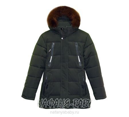 Подростковая зимняя удлиненная куртка + наушники Ф*А арт: 582, 10-15 лет, оптом Китай (Пекин)