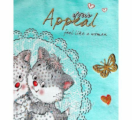 Водолазка с легким начесом КОТЯТА NARMINI арт: 5831, 1-4 года, цвет аквамариновый, оптом Турция