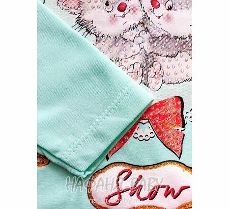 Водолазка с легким начесом КОТЯТА NARMINI арт: 5831, 1-4 года, цвет аквамариновый, оптом Турция