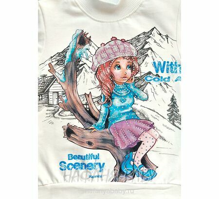 Купить утепленную водолазку NARMINI арт: 5832 для девочки 2-7 лет, цвет кремовый, оптом Турция