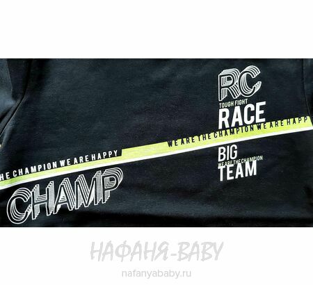 Подростковый свитшот RCW арт. 5838 для мальчика  9-13 лет, цвет черный, оптом Турция