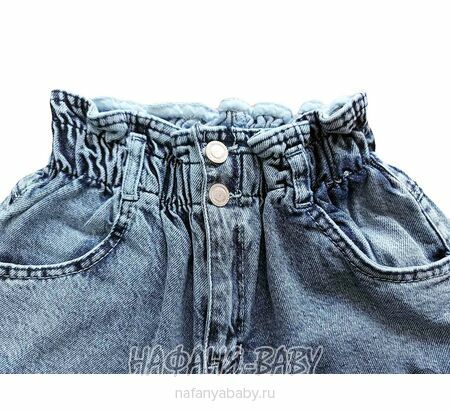 Джинсы подростковые ELEYSA Jeans арт: 6057 для девочки 13-16 лет, цвет синий, оптом Турция