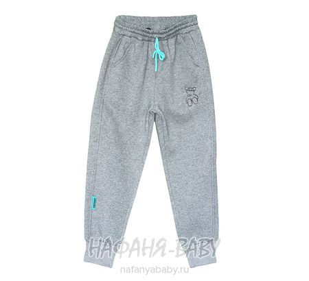 Зимние брюки на флисе XING арт: 606, 10-15 лет, цвет серый меланж, оптом Китай (Пекин)