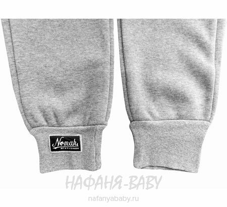 Зимние брюки на флисе XING арт: 607, 10-15 лет, цвет серый меланж, оптом Китай (Пекин)