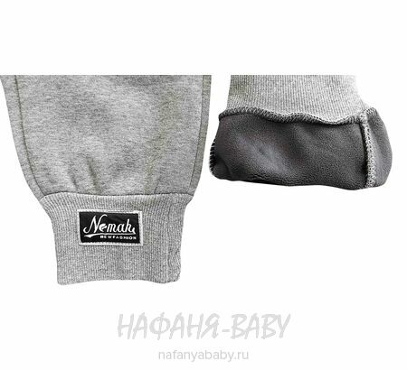 Зимние брюки на флисе XING арт: 607, 10-15 лет, цвет серый меланж, оптом Китай (Пекин)