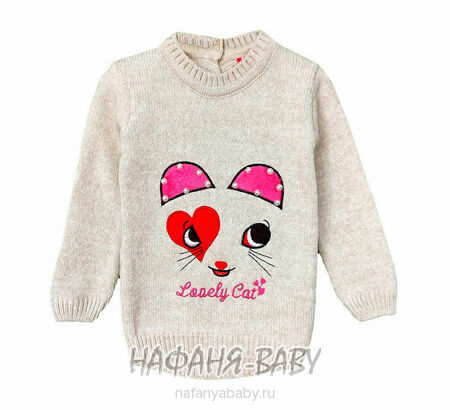 Детский вязаный джемпер WII BERY арт: 6100, 1-4 года, цвет бежевый, оптом Турция