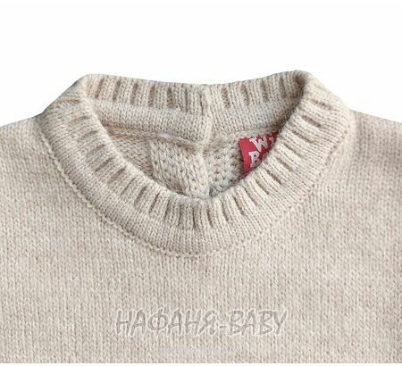 Детский вязаный джемпер WII BERY арт: 6100, 1-4 года, цвет бежевый, оптом Турция