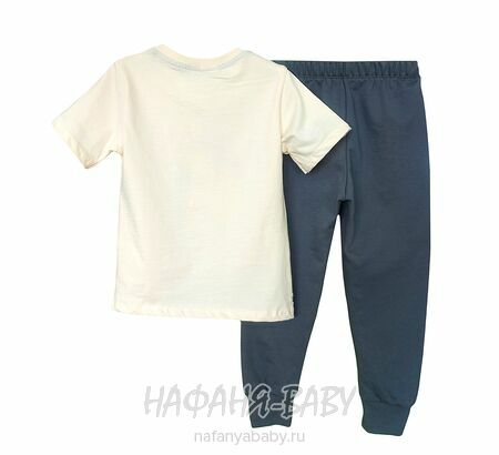 Детский костюм (футболка + брюки) SERENAD арт. 6215 р-р 104, цвет бежевый с серым, оптом Турция