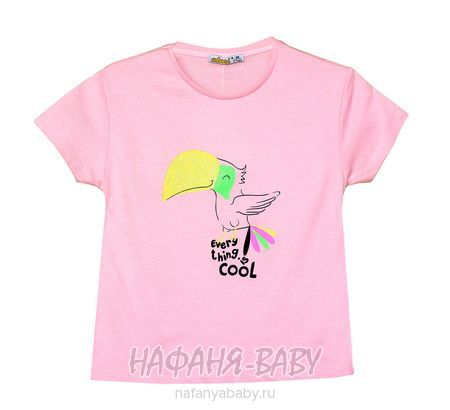 Детская футболка ALMI арт: 622169, 1-4 года, 5-9 лет, цвет розовый, оптом Турция
