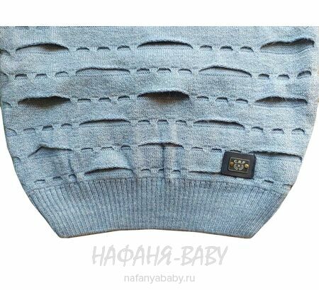 Подростковый вязанный джемпер C.R.P. арт: 6235, 10-15 лет, цвет серо-голубой, оптом Турция