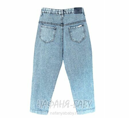 Джинсы подростковые ELEYSA Jeans арт: 63472 для девочки 13-16 лет, цвет синий, оптом Турция