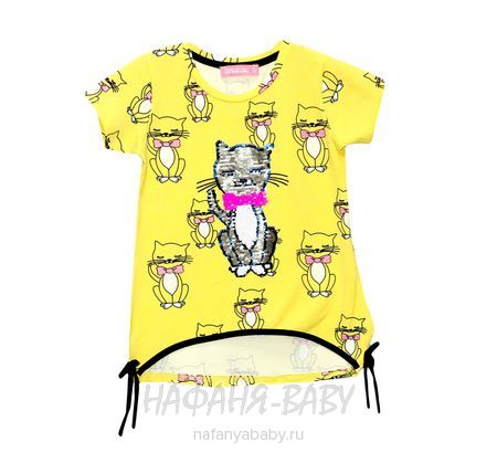 Детская футболка BERMINI арт: 6400, 1-4 года, 5-9 лет, цвет желтый, оптом Турция