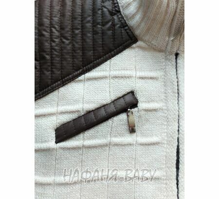 Подростковая кофта - джемпер на замочке Corporals арт: 6420, 10-15 лет, цвет кремовый, оптом Турция