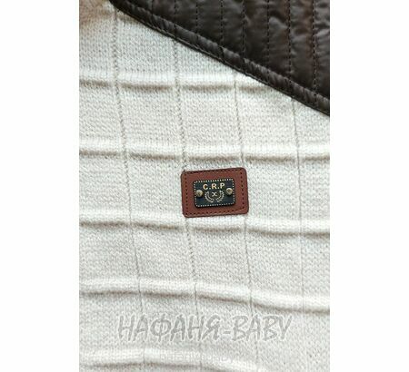 Подростковая кофта - джемпер на замочке Corporals арт: 6420, 10-15 лет, цвет кремовый, оптом Турция