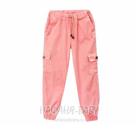 Подростковые летние брюки TATI Jeans арт: 6488, 8-12 лет, цвет персиковый, оптом Турция