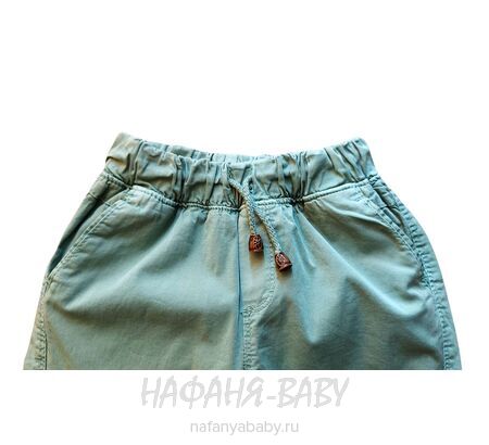 Подростковые летние брюки TATI Jeans арт: 6488, 8-12 лет, цвет дымчато-зеленый хаки, оптом Турция
