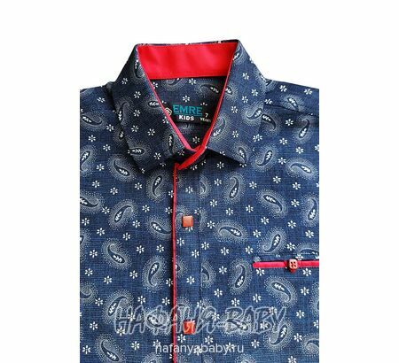 Подростковая рубашка EMRE арт: 6500, 10-15 лет, 5-9 лет, цвет темно-синий, оптом Турция