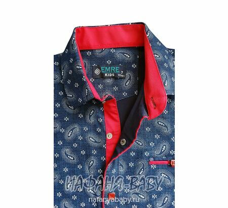 Подростковая рубашка EMRE арт: 6500, 10-15 лет, 5-9 лет, цвет темно-синий, оптом Турция
