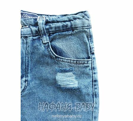 Джинсы ELEYSA Jeans арт: 65812 для девочки от 8 до 12 лет, цвет синий, оптом Турция