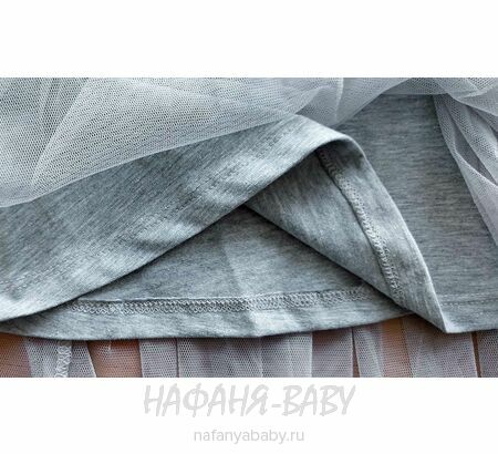 Платье трикотажное PF арт: 6589, 1-4 года, 5-9 лет, цвет желтый, оптом Турция