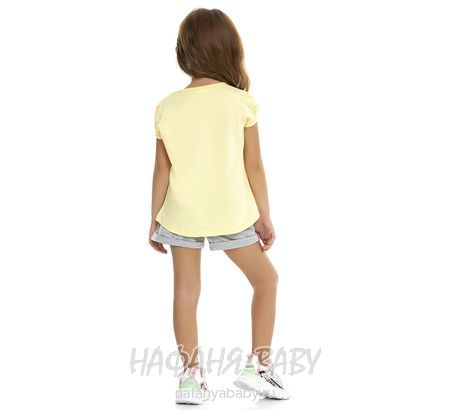 Костюм (футболка + шорты)  PF арт: 6592, 1-4 года, 5-9 лет, цвет желтый, оптом Турция