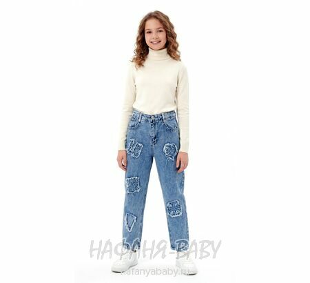 Джинсы ELEYSA Jeans арт: 66372 для девочки 12-17 лет, цвет синий, поштучно Турция