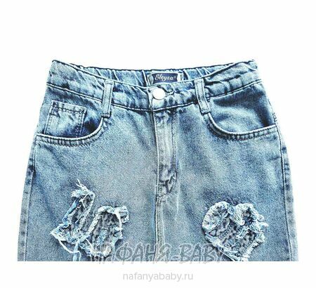 Джинсы ELEYSA Jeans арт: 66372 для девочки 13-16 лет, цвет синий, оптом Турция