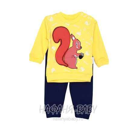 Детский костюм БЕЛОЧКА (кофта+брюки) Mini MUNDO арт: 6689, 1-4 года, 0-12 мес, оптом Турция
