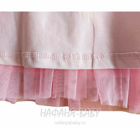 Платье трикотажное PF арт: 6825, 1-4 года, 5-9 лет, цвет розовый, оптом Турция