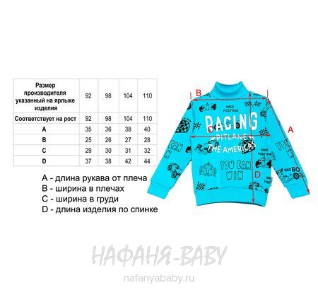 Водолазка ГОНКИ UNRULY арт: 6876, 1-4 года, 5-9 лет, цвет голубой, поштучно Турция