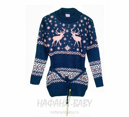 Вязаный джемпер - туника SEREN gul, купить в интернет магазине Нафаня. арт: 7003, цвет темно-синий